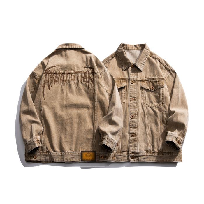 

Трендовая джинсовая куртка, подростковый топ, весенняя джинсовая куртка, мужская, корейская версия, приталенная, бейсбольная джерси 5XL