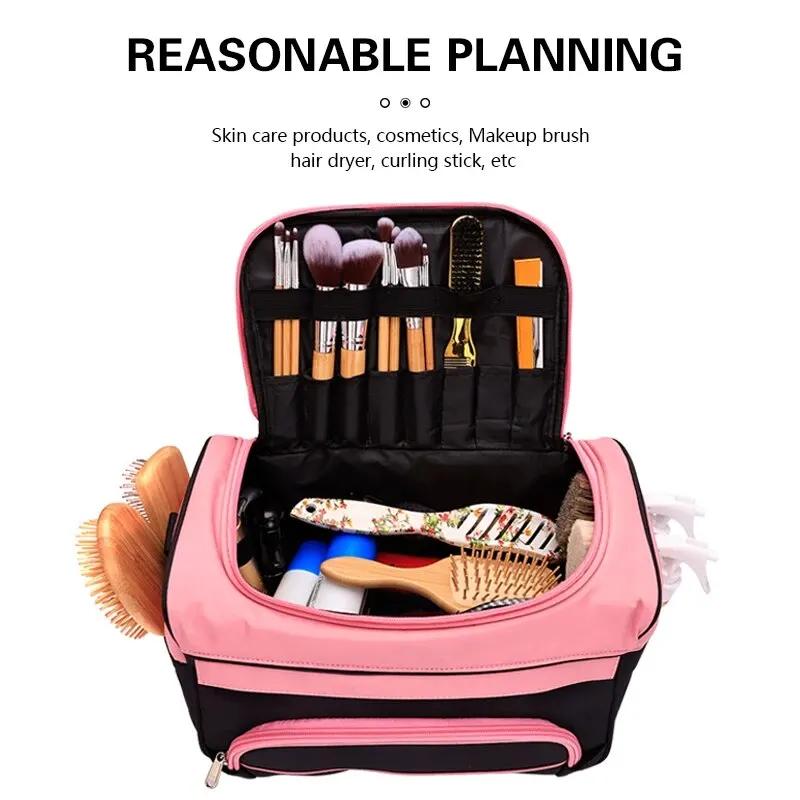 Portable Makeup Bag Salon Nail Tattoo Waterproof Storage Case Beauty Cosmetic Organizer Professional Hairstylist Travel Bag
