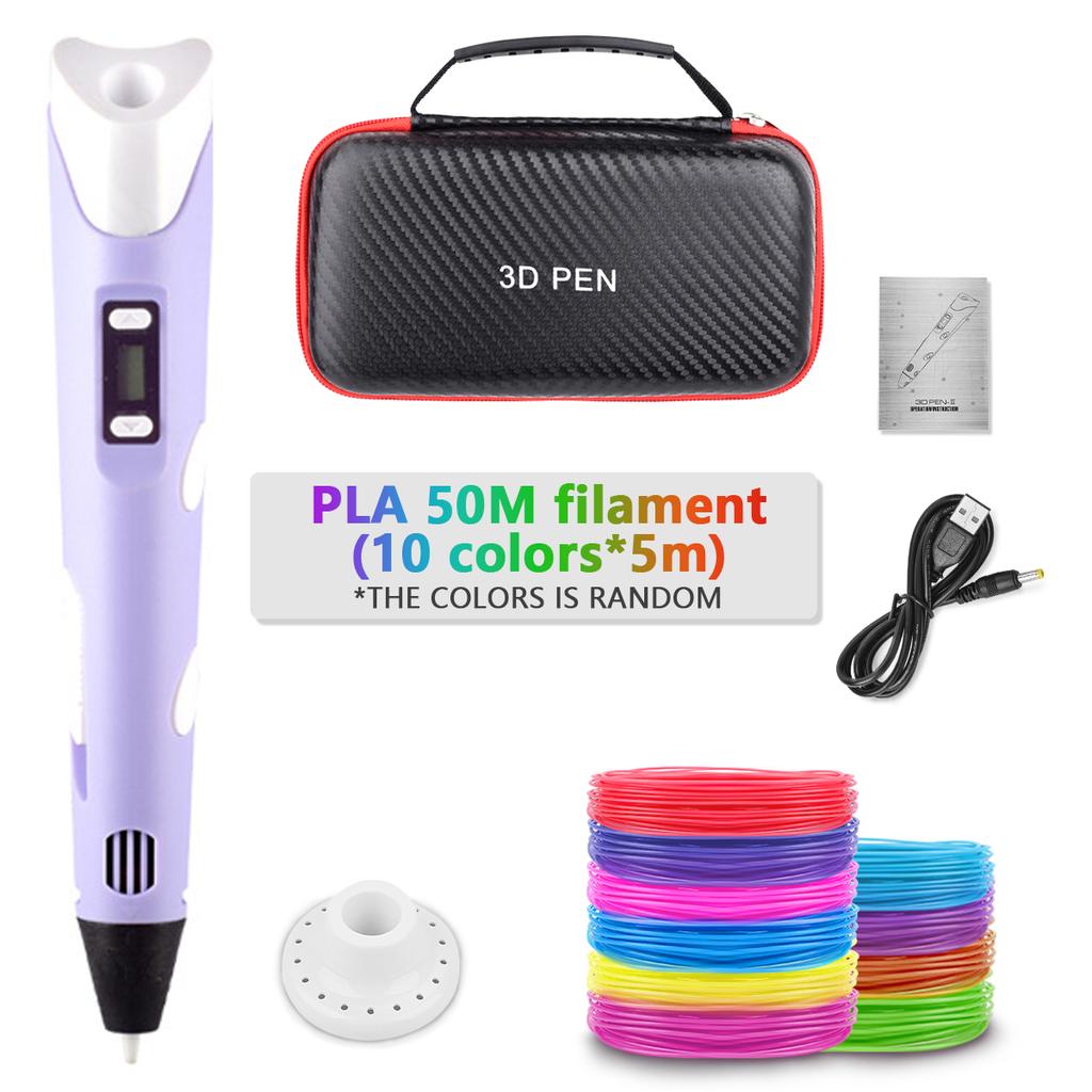 3D Printing Pen New 3D Pen with PLA Filament for Children Kids Creative DIY Pens Child's Birthday Gift Christmas