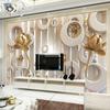 3d Mural Stereoscopic Golden Lotus Ring Cycle Modern Luxury Creative Wallpaper Tv Sofa Backdrop Wall Paper For Wall 3d