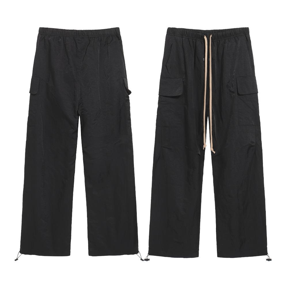 

EastRogue Новый стиль Вязаные брюки карго свободного кроя с широкими штанинами и кулиской для повседневной носки XL