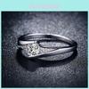 Copper Silver Plated Wedding Ring For Women Fashion Jewelry For Couples