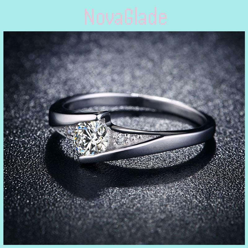 Copper Silver Plated Wedding Ring For Women Fashion Jewelry For Couples