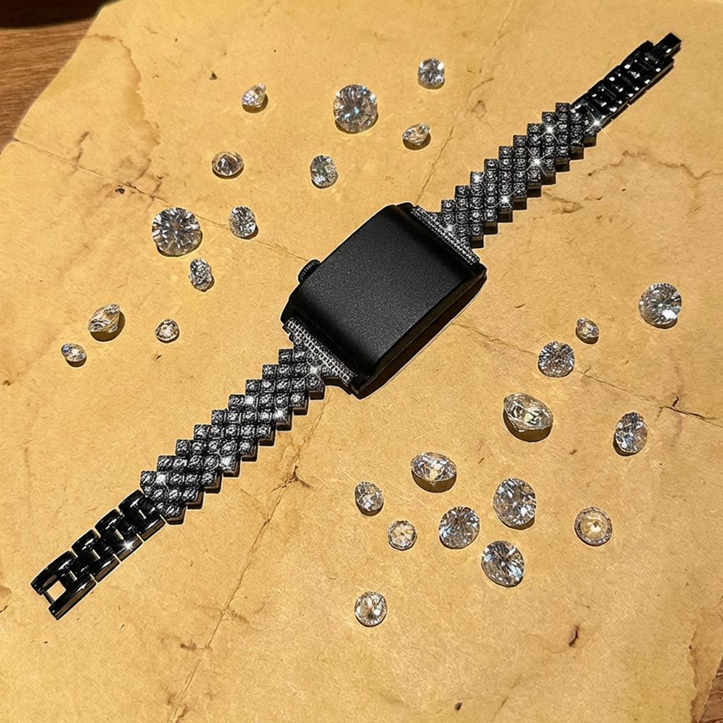 Bling Diamantarmband För Whoop4.0 Lyxigt Rostfritt Stålband För WHOOP Kvinnor Metall Smartklocka Ersättningsarmband Tillbehör
