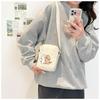 Korean Style Casual Canvas Crossbody Small Bag - Women's 2025 New Puppy Square Shoulder Bag