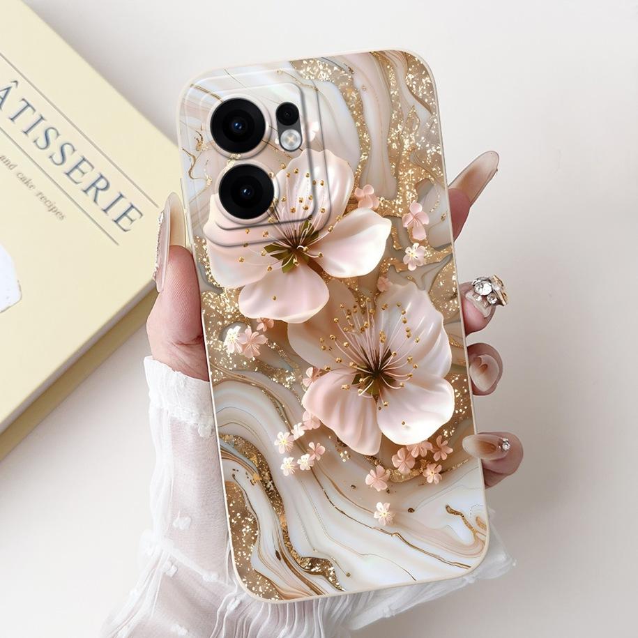 For Oppo Reno13 F 5G Case New Fashion Flower Silicone Soft Bumper Cases For Oppo Reno13F 4G Protection Cover Reno 13F 13FS Coque