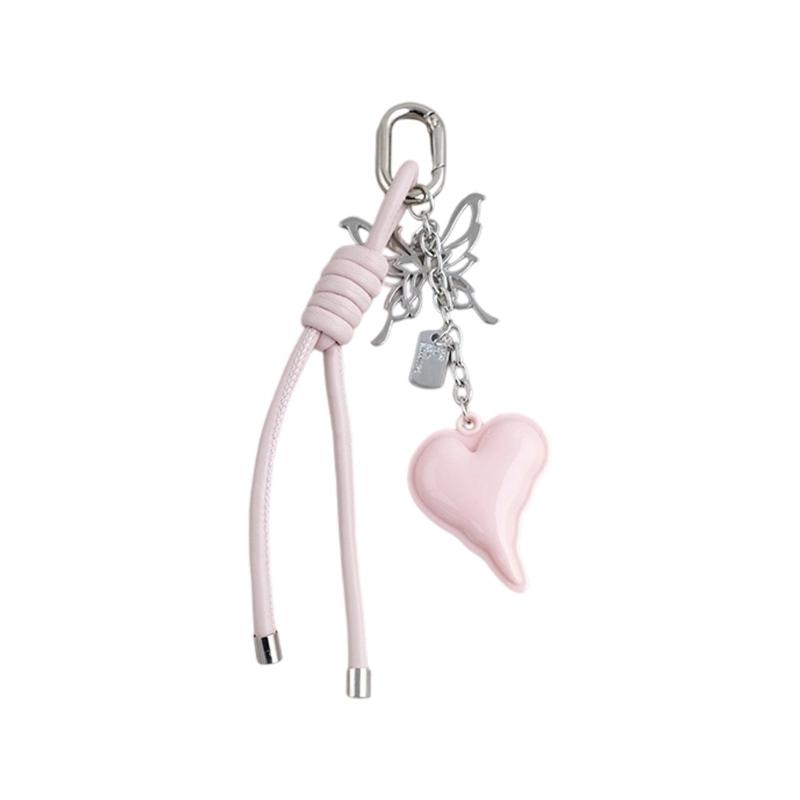 Fashion Keychain Phone Charm Stylish Heart Bag Pendant Keyring Stylish Bags Accessory for Backpack and Purse Handbag