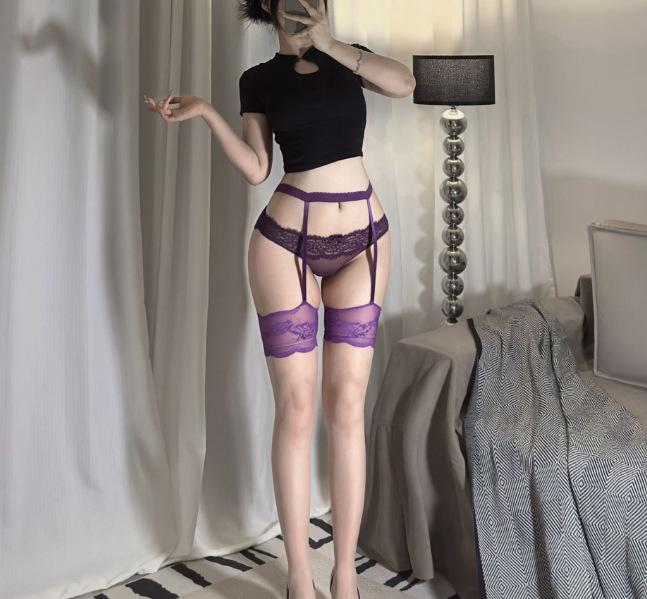 3D ультратонкие носки Royal Sister Suspender High Tube Socks кружевные сексуальные Pure Desire Интегрированные кружевные носки-трубы женское эротическое нижнее белье M