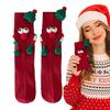 Hand Holding Socks Magnet Socks Elastic Cartoon Hand Socks Holiday Gift Comfortable Funny Christmas Supplies Gift For Winter