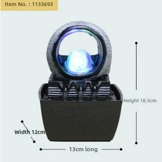 

Настольный фонтан фэн-шуй: Привлекающая богатство искусственная гора с циркулирующим шаром и колесом.