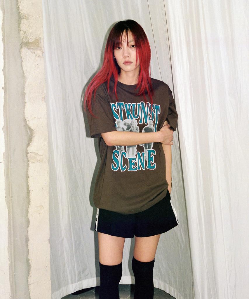 ISTKUNST Scene Band Tee_Brown(Ik2Emmt510A)