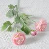 3-Heads Artificial Ranunculus Flowers Arrangement Exquisite A Must- Have for Home And Wedding Decoration