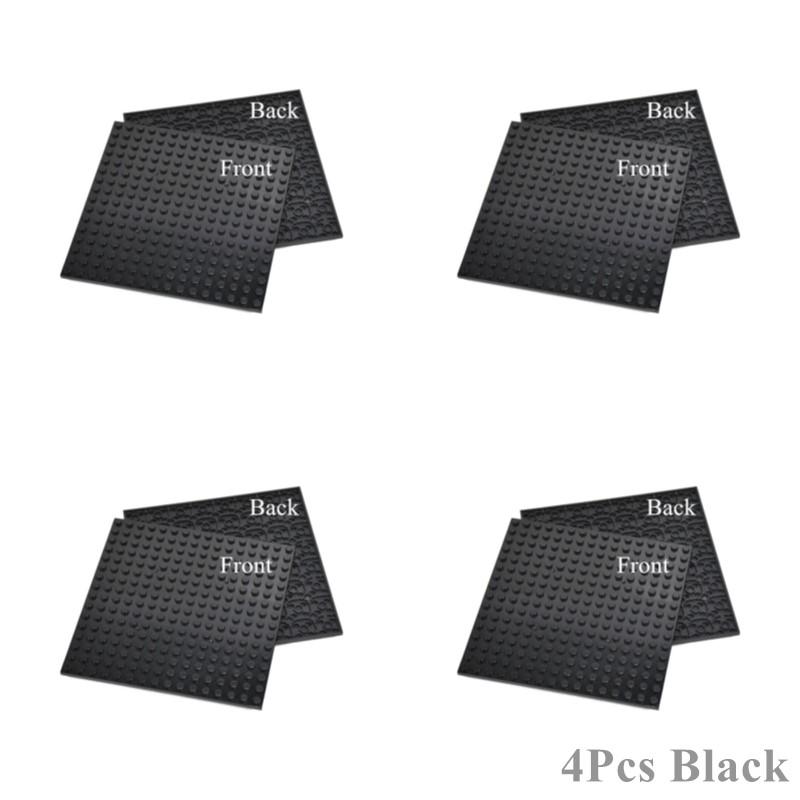 Non-Toxic 4Pcs 16X16 Dots Double-Sided Baseplate Building Blocks Base Plate Moc City Parts Educational Christmas Gift Toy For Children