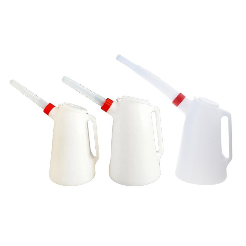 Practical Oil Pot 2/3/4 Liter Oil Measuring Jug for W/ Long Spout High Density Graduated Measuring Container for Motorcy