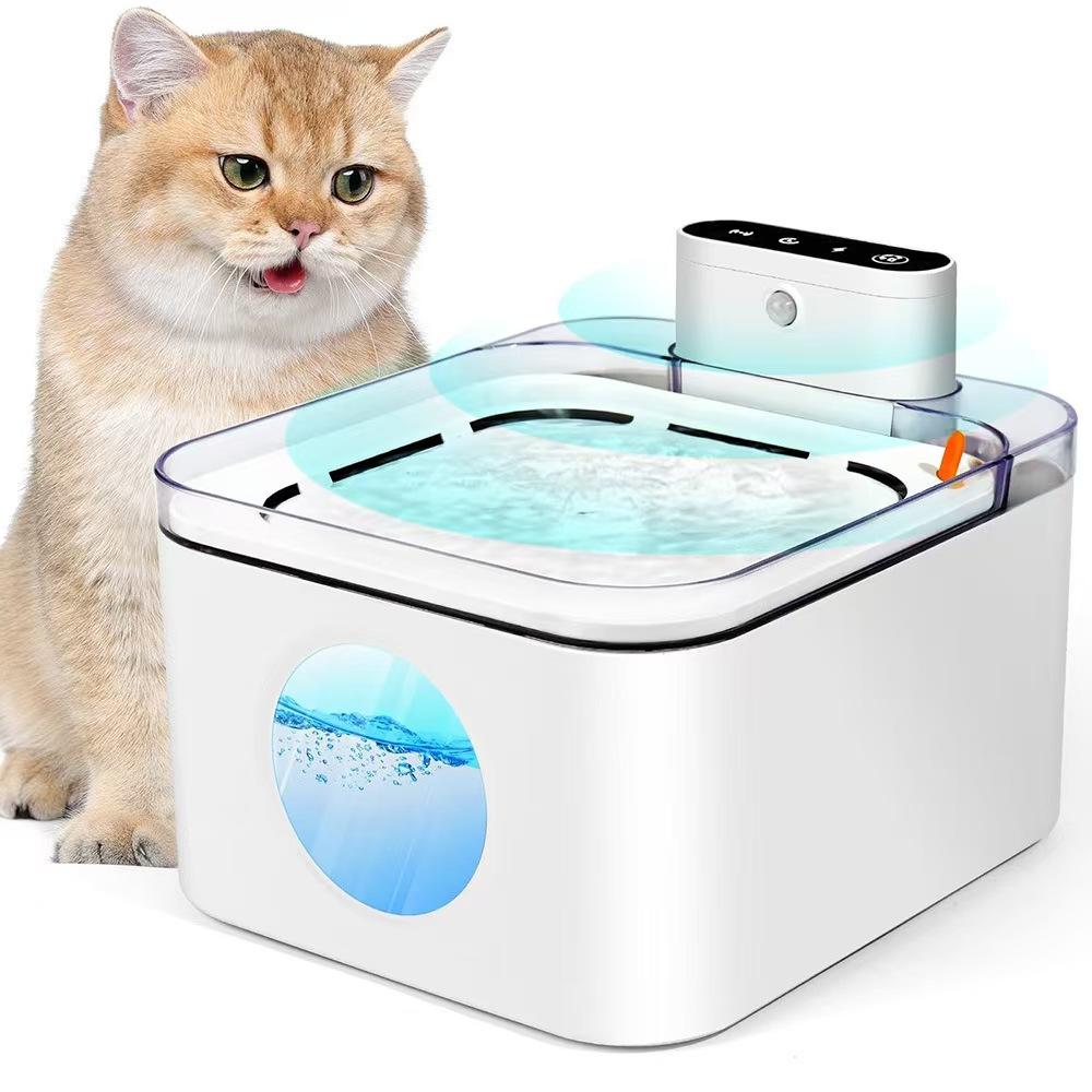 Pet Smart Water Dispenser Wireless Automatic Induction Cat Water Dispenser Non-plug in Water Feeder Dog Accessories Pet Items