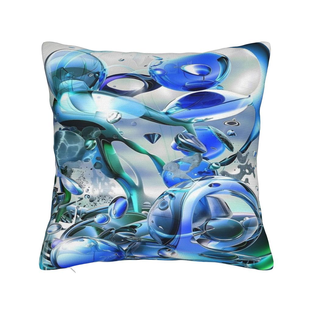 Frutiger Aero Maximalism Square Pillow Case Cushion Covers Vintage Polyester Decorative Pillowcase for Car 45*45cm