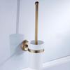 Antique Ceramic Toilet Brush & Cup Set - European Style Copper Holder