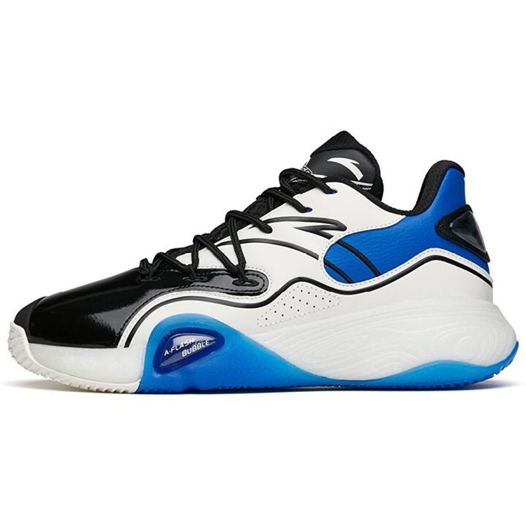New Anta A Flash Bubble 1.0 KT Wear-Resistant Slip-Resistant Low-Top Performance Basketball Shoes Men's Black White Blue 912121608S-14
