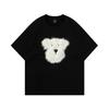 Cute Plush Puppy Print Round Neck Short-sleeved T-shirt Women's Summer Casual All-match T-shirt Suitable for Daily Wear
