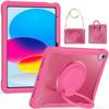 Rotating Stand Case IPad Pro 12.9 Inch With Wrist Strap Full Coverage Shockproof PC Shell Matte Finish