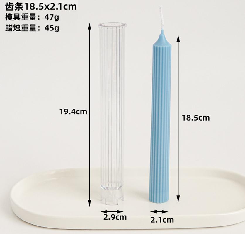 2.2cm Diameter Pointed Cylindrical Long Rod Candle Mold Acrylic Plastic Molds Handmade Candle Making Tool Durable PC Material