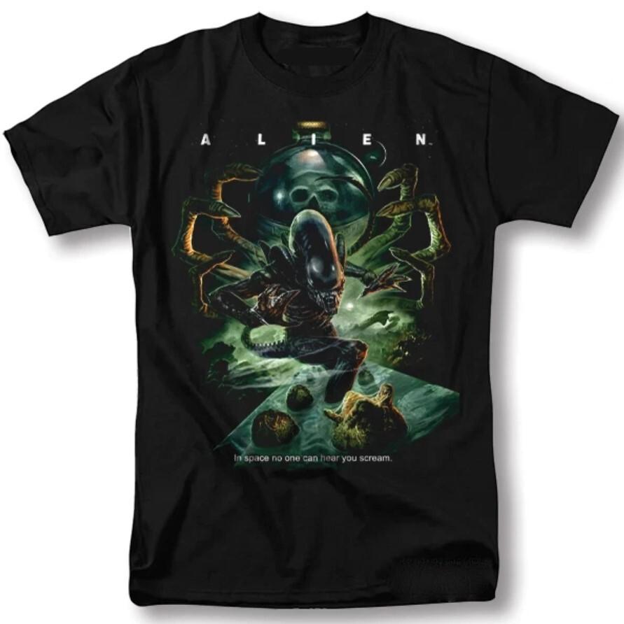 College Students Cotton T-shirt ! Alien Shirt Classic Movie Vintage Graphic Design T-Shirt Size S-5XL