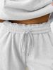 Women's Two-Piece Autumn Set: Velvet Hoodie & Wide-Leg Sweatpants