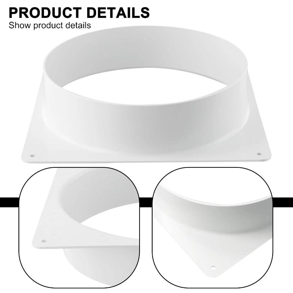 1Pcs Flange Air Vent Duct Connector Straight Ventilation Pipe Durable Air Outlet Adapter