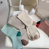 Womens Japanese Korean Cotton Middle Calf Socks Elegant College Style Casual Multicolored Striped Crew Socks Streetwear