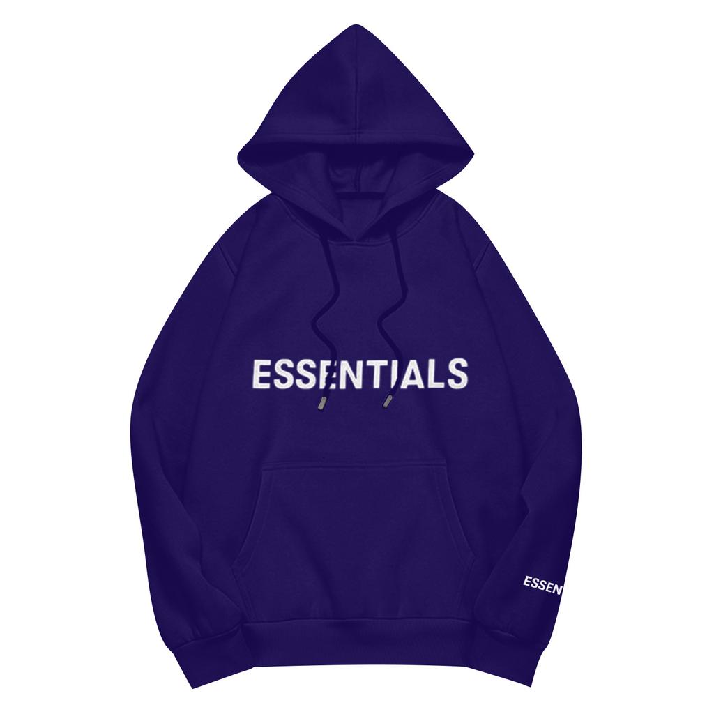 Unisex Loose Casual Letter Print Solid Round Neck Long Sleeve Hooded Sweatshirt