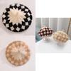 Trendy Toddler Wool Beret Hat With Short Brim For Girls Warm Windproof Knit Cap Black Beige