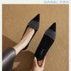 Single Shoes In the Autumn of 2025, New Pointed Low-heeled Soft-soled Comfortable and Versatile, Fashionable and Not Tired of Feet, Advanced Rhinest