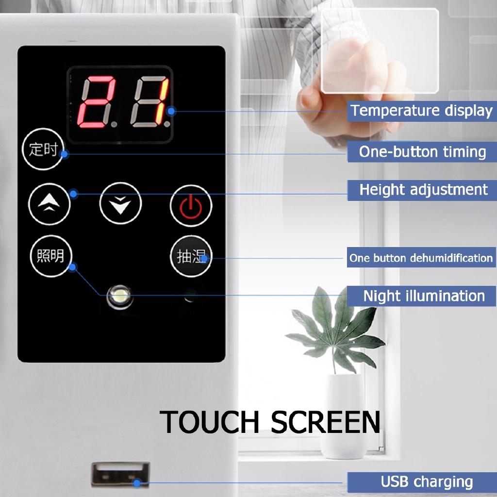 1100W Portable Desktop Air Conditioner Cold/Heat Dual Use 220V/AC With Remote Control LED Display Panel Air Cooling Heating Fan