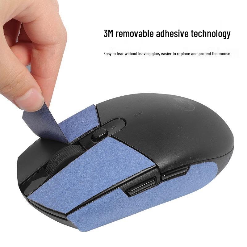 Logitech G102/G304/GPRO Anti-Slip Suede Mouse Stickers - Full Coverage, Sweat-Absorbent, Anti-Sweat Back Stickers