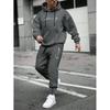 Mens Hooded Oversized Cotton Sweatshirt Set Long Sleeve Top Pants Fall Casual Sportswear