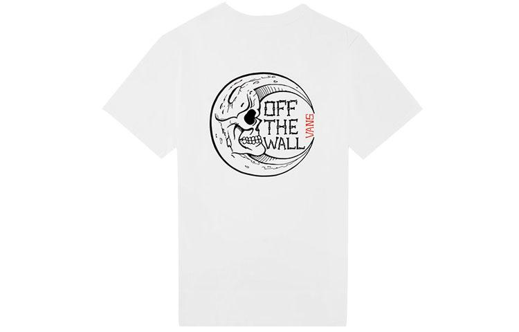 Vans T Shirts Women s White Crew Neck Moderate Straight Fit VN0A4BRKWHT L