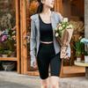 Anta Training Series Solid Color Zip-Up Hooded Breathable Cooling UV Protection Jacket Women Jacket Wild-Reed-Gray 962427701-5