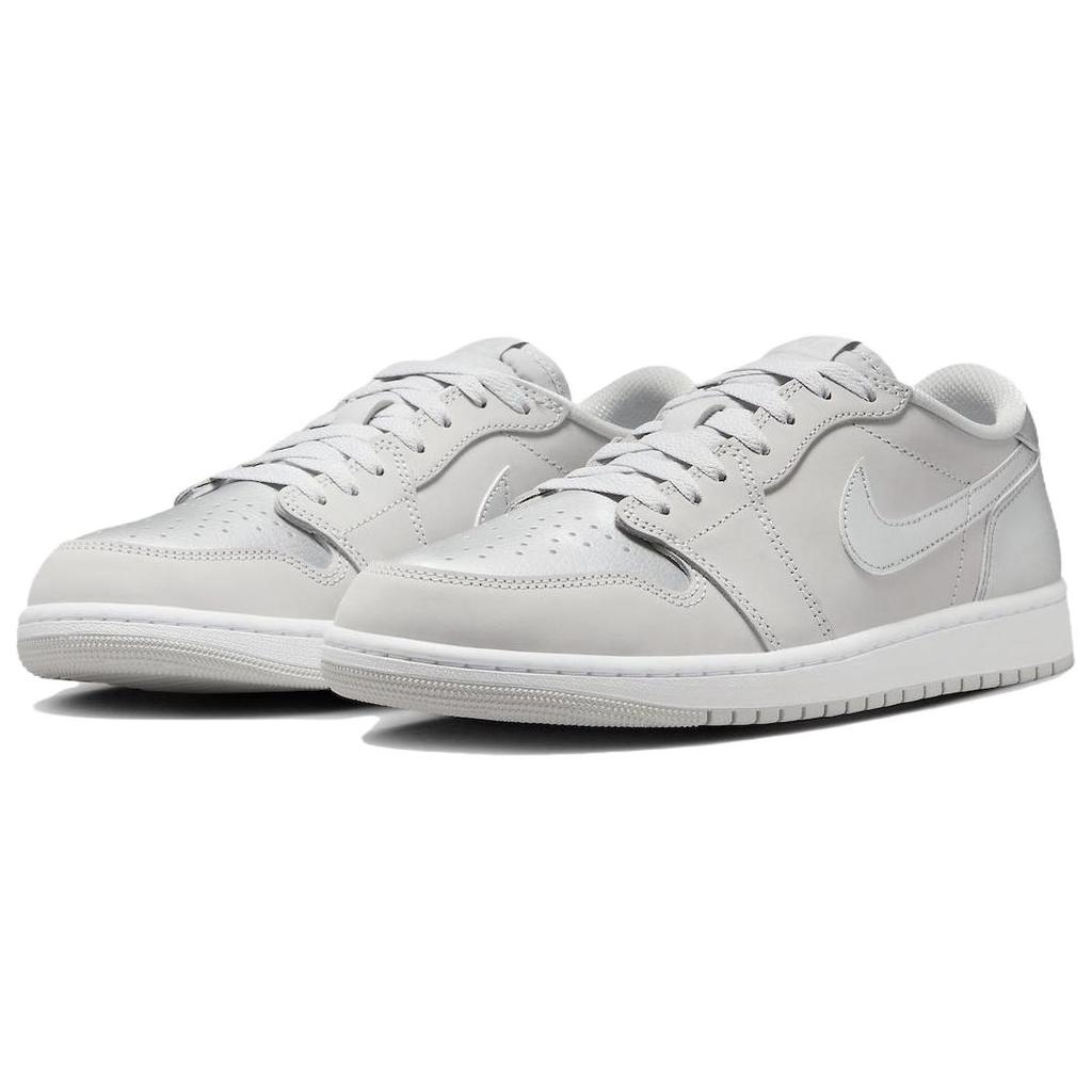 Jordan Air Jordan 1 Low OG 'Metallic Silver' Leather Abrasion Resistant Low Top Vintage Basketball Shoes Unisex CZ0790-002-