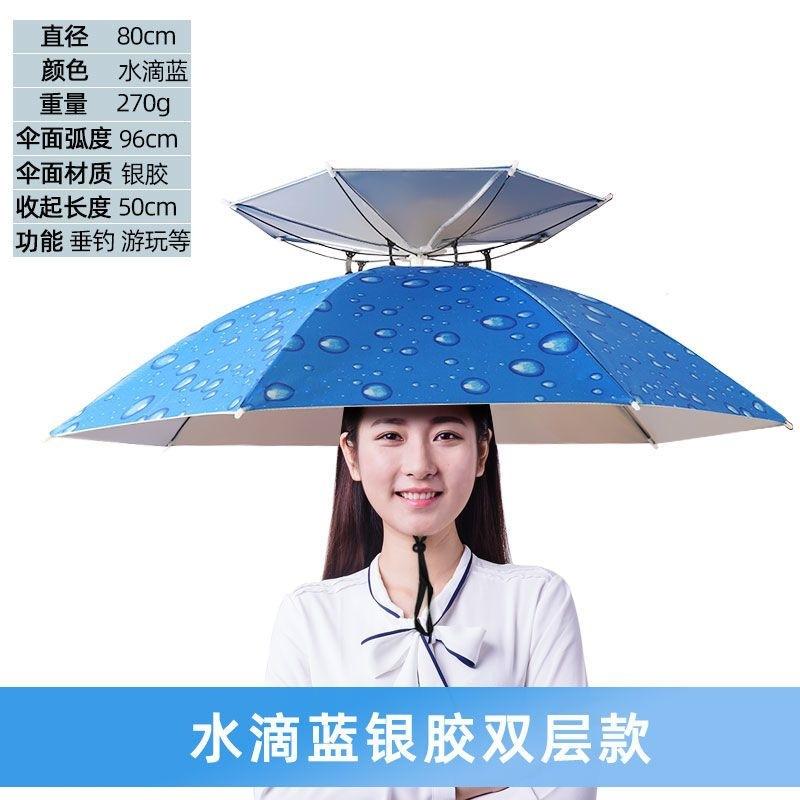 Head Umbrella Working in the Ground Head Umbrella Outdoor Fishing Tea Picking Sanitation Hat Sun Protection Umbrella Cap