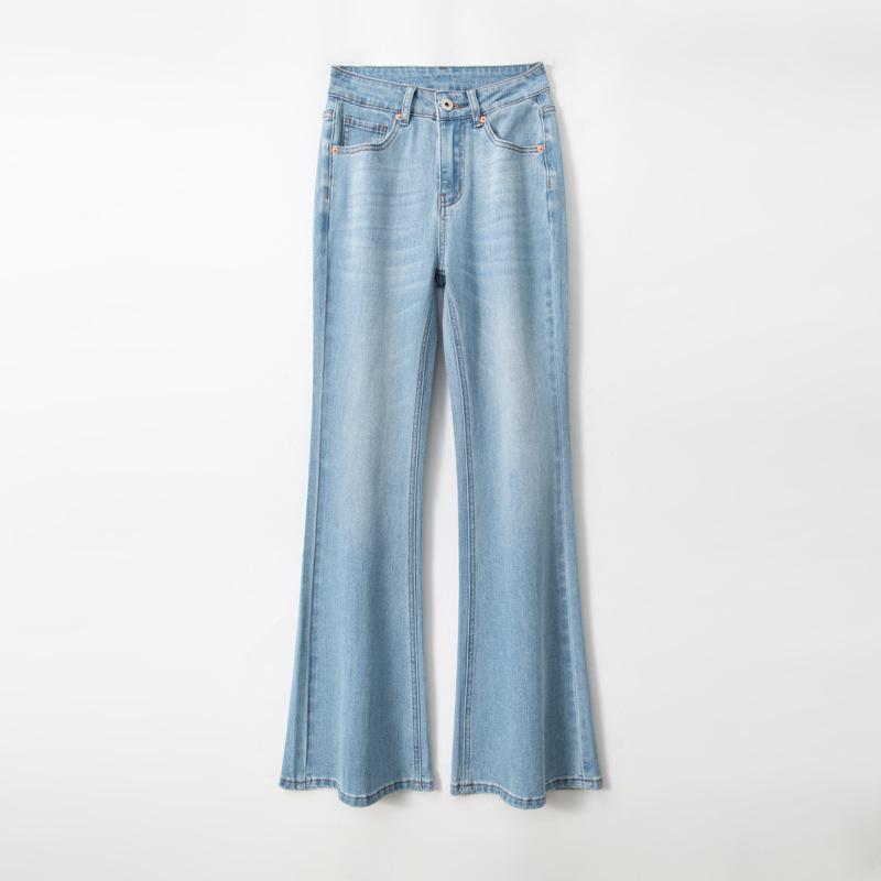 Women s Slimming Retro Light Blue Micro-Flare Jeans - New 2026 Autumn Style XL (170/76A)