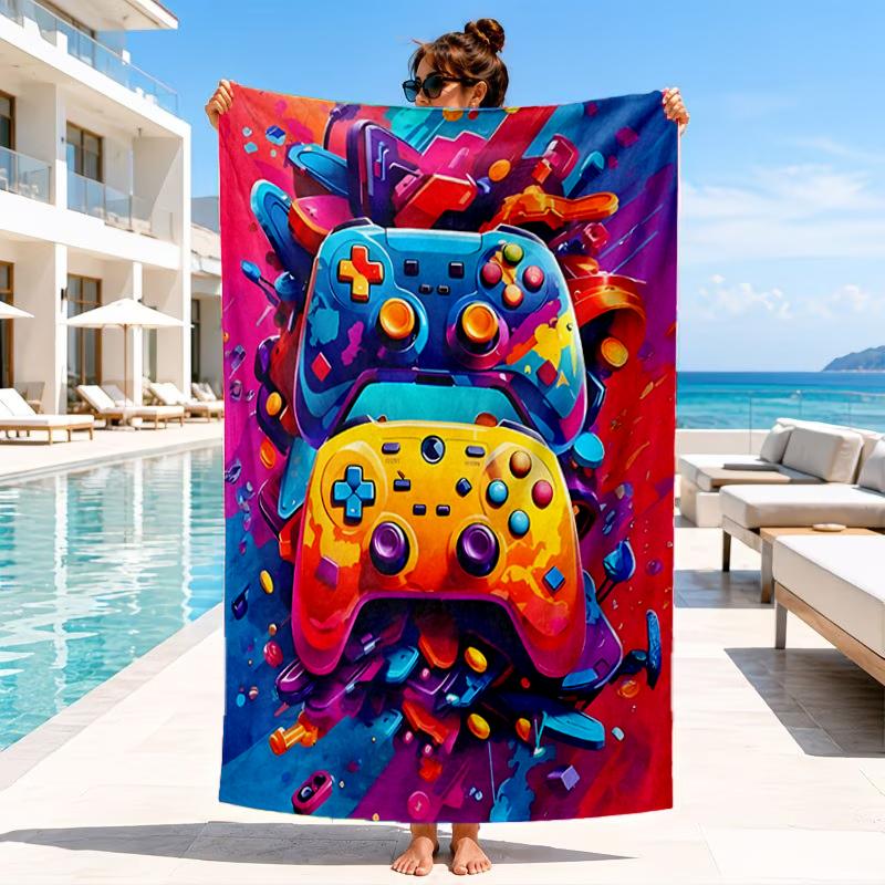 Electric Gaming control Beach Towel, Microfiber Beach Towel, Perfect For Pool, Beach, Travel, Home Decor Beach Party Fan gifts