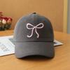 Butterfly Knot Denim Baseball Cap With Sun Protection For Casual Women