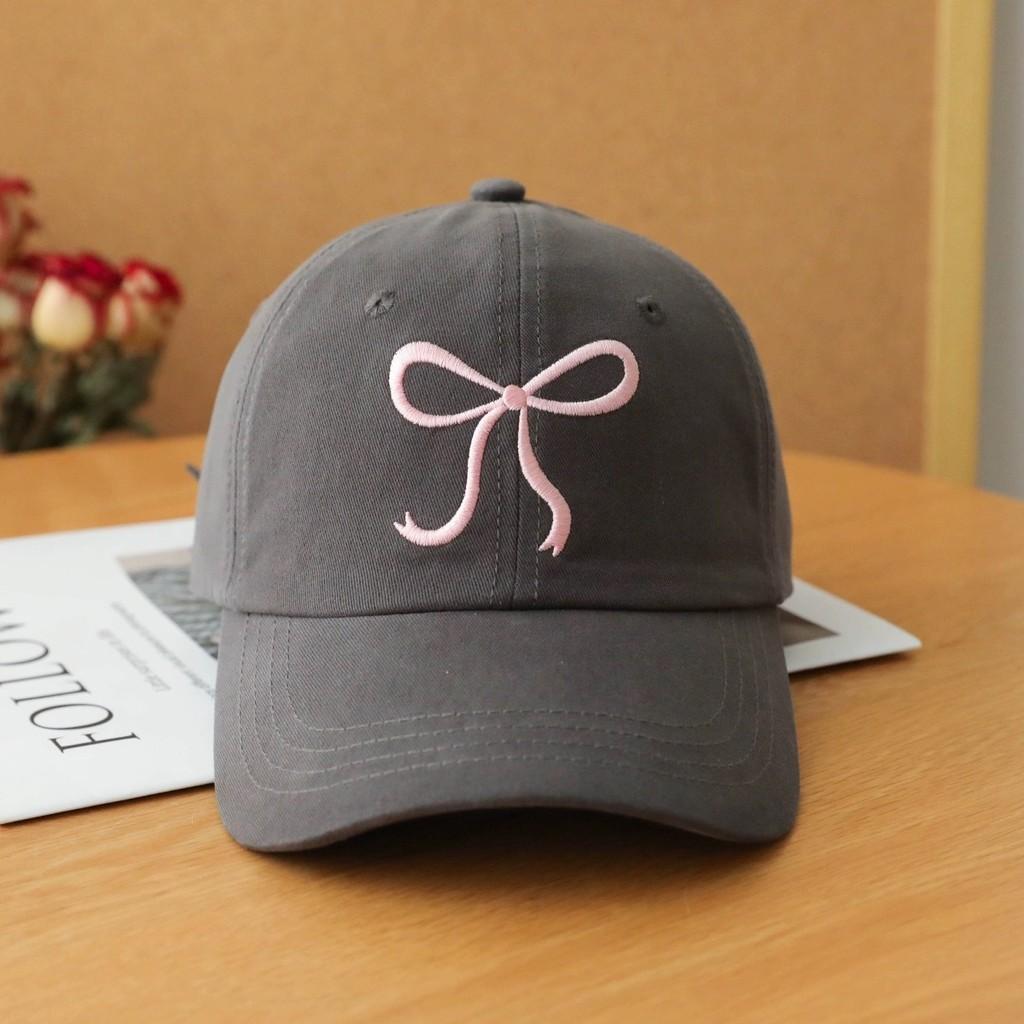 Butterfly Knot Denim Baseball Cap With Sun Protection For Casual Women