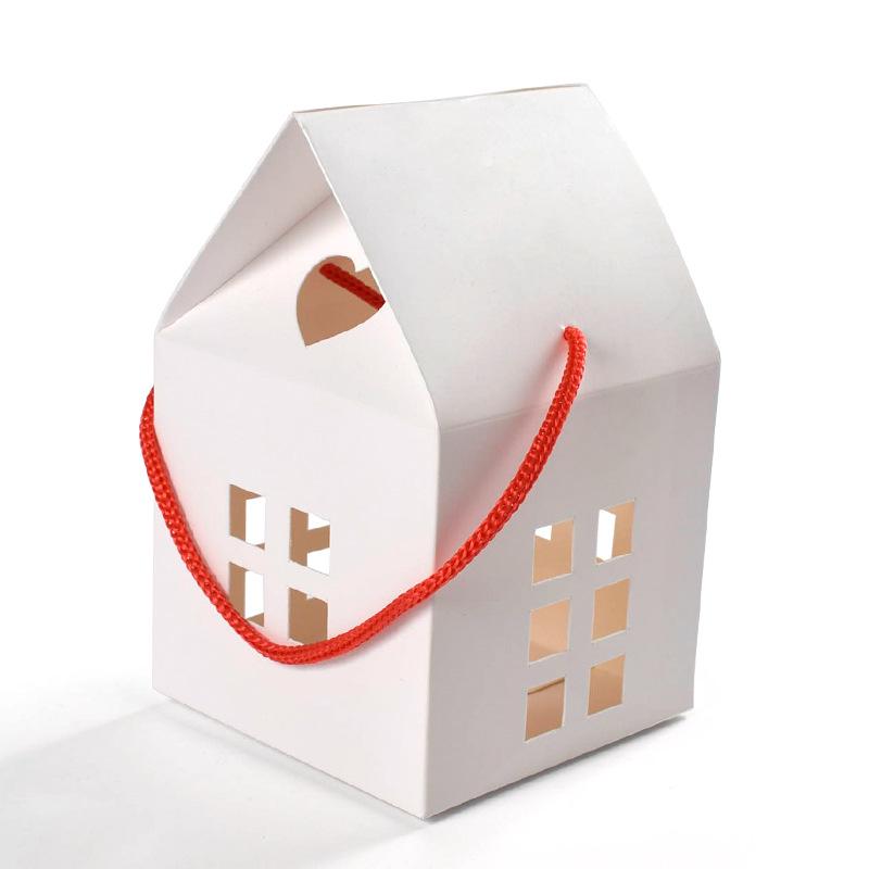 Solid Color Handbag-Style Candy Biscuit Gift Box - Cute, Small, and Simple Baking Packaging 8*8*7.5cm