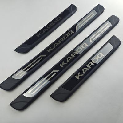 For Skoda Karoq Accessories Car Door Sill Scuff Plate Protcover Cover Threshold Pedal Exterior Car-styling Parts 2018