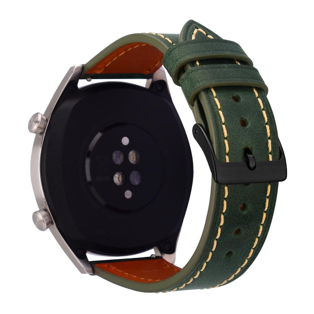 Applicable To Huawei Watch GT3 Leather Strap Men's Guochao Plain Leather Strap