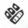 Car Styling Carbon Fiber Window Glass Lifting Buttons Frame Decoration Cover Trim For Volvo S90 V90 2016-2020 Interior Stickers