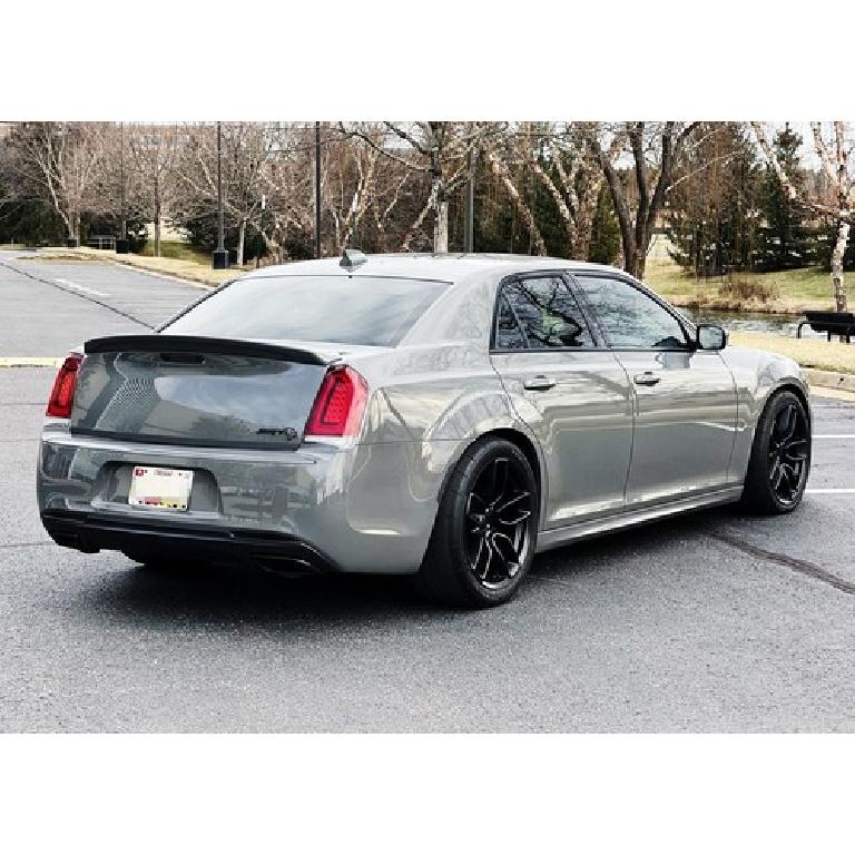 Black-Out Smoked Color Rear Bumper Reflector Lenses For 2015-23 Chrysler 300 LCI
