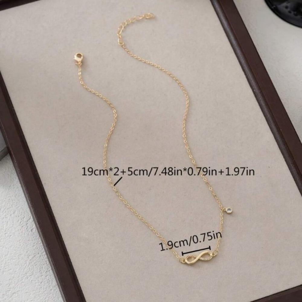 Fashion Figure 8 Pendant Necklace Female Simple Collarbone Chain Jewelry