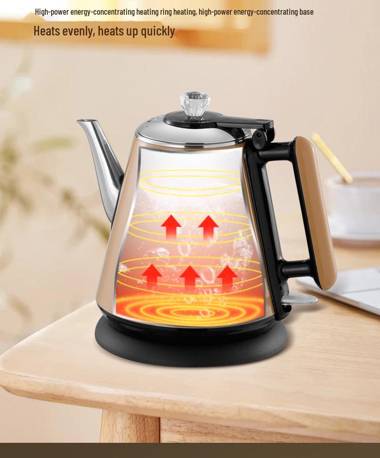 Haushalt Wasserkocher mit großem Fassungsvermögen, langem Ausguss und automatischer Abschaltung, Verbrühschutzdesign für schnelles heißes Wasser